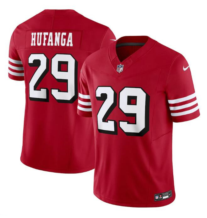 Men's San Francisco 49ers #29 Talanoa Hufanga New Red 2023 F.U.S.E. Stitched Football Jersey